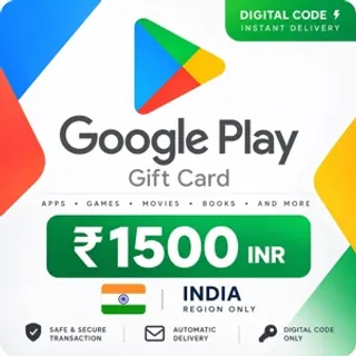 Google Play ₹1500 INR Gift Card - India