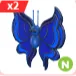 2X BLUE BUTTERFLY N