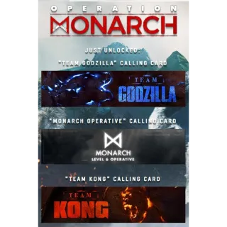 COD Call of Duty x Godzilla vs Kong EXCLUSIVE 3 Calling Cards Code