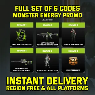 Call of Duty: Black Ops 7 - Exclusive Monster Energy Full Set Bundle Pack