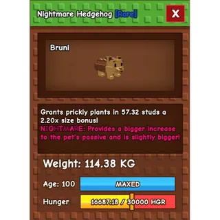 Colossal 114KG NM Hedgehog
