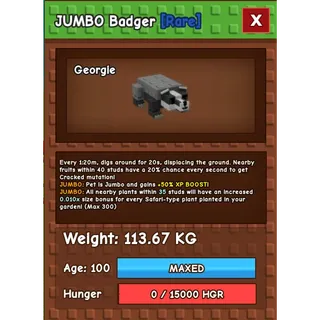 Colossal 113 KG NM Badger - Pet comes handy when you want to mutate multiple plants at once.