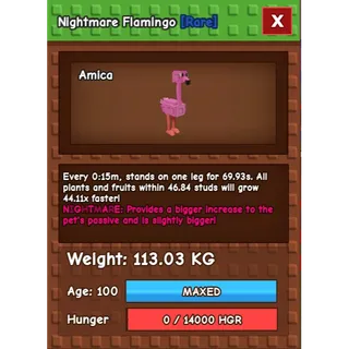 Colossal 113KG NM Flamingo - No need for grow all when you have this 15S Flamingo