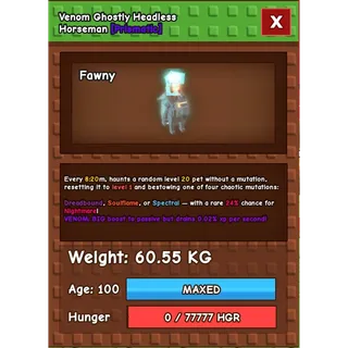 Ghostly Headless Horseman 60+Kg