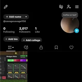 2k followers TikTok account 