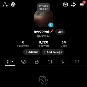 8.7k TikTok followers TikTok account 