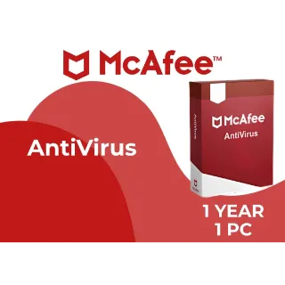 McAfee AntiVirus (2024) 1 Device 1 Year McAfee 