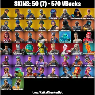 FORTNITE ACCOUNT - 50 skins | OG STW | The Reaper | Travis Scott | Blue Squire | Royale Knight | Astro Jack | Havoc | 570 VB