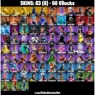 FORTNITE ACCOUNT - 83 skins | Gold Meowscles | Gold Brutus | Gold Midas | Trilogy | Aloy | Raz | Kymera | Torin |