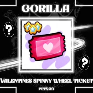 70x VALENTINES SPINNY WHEEL TICKET