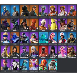 Fortnite Account > 38 Skins The Reaper + Neo Versa + Blue Squire + Royale Knight + Elite Agent ✅ All Platforms 📧 Full Access