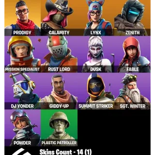 Fortnite Account - 14 Skins Take The L + Calamity + Prodigy ✅ All Platforms