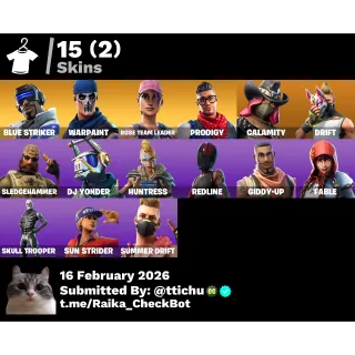 Fortnite : 15 Skins Save The World Founders Deluxe Edition | Calamity | Drift + 800 V-Bucks ✅ All Platforms 📧 Full Access