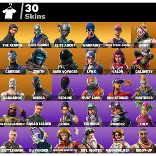 Fortnite Account - 30 Skins Save The World Founders + The Reaper + Blue Squire + 1400 V-Bucks ✅ All Platforms 📧 Full Access