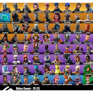 Fortnite Account - 72 Skins Save The World Founders + Blue Squire + Royale Knight + The Reaper ✅ All Platforms 📧 Full Access