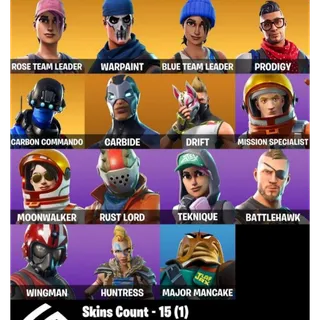 Fortnite Account - 15 Skins Save The World Founders Deluxe + Blue Team Leader + Take The L ✅ All Platforms 📧 Full Access