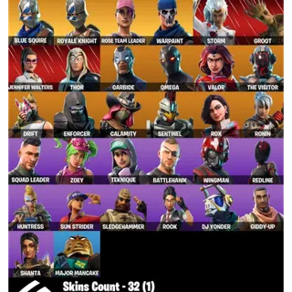 Fortnite Account - 32 Skins Save The World Founders + Blue Squire + Omega + 1650 V-Bucks ✅ All Platforms 📧 Full Access