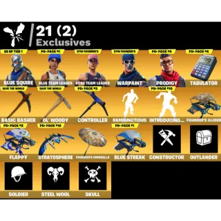 Fortnite Account > 6 Skins Save The World Founders Deluxe + Blue Squire + Prodigy + 1650 V-Bucks ✅ All Platforms 📧 Full Access