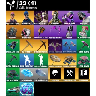 Fortnite Account - 6 Skins Save The World Founders Deluxe Edition + Psycho Bandit + 1200 V-Bucks ✅ All Platforms 📧 Full Access
