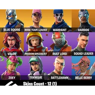 Fortnite Account - 12 Skins Save The World Founders + Blue Squire + Take The L + 750 V-Bucks ✅ All Platforms 📧 Full Access