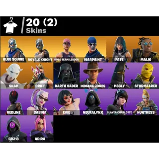Fortnite Account - 20 Skins Save The World Founders Deluxe Edition + Blue Squire + Royale Knight ✅ All Platforms 📧 Full Access