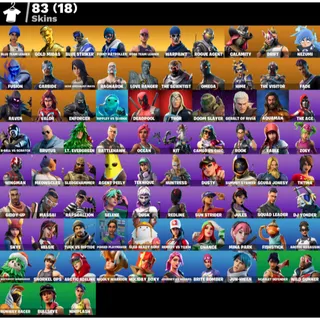 Fortnite Account - 83 Skins Save The World Founders Super Deluxe + Blue Team Leader + Mako ✅ All Platforms 📧 Full Access