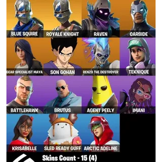 Fortnite Account - 15 Skins Blue Squire + Royale Knight + Raven + 1050 V-Bucks ✅ All Platforms 📧 Full Access