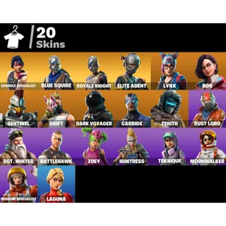 Fortnite Account - 20 Skins Sparkle Specialist + Blue Squire + Royale Knight + Elite Agent + Mako ✅ All Platforms 📧 Full Access