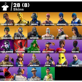 Fortnite Account > 32 Skins Travis Scott + Gold Midas + Trailblazer + Rogue Agent ✅ All Platforms 📧 Full Access