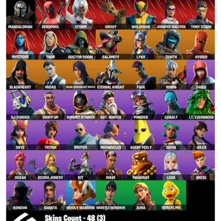 Fortnite Account - 48 Skins Calamity + Lynx + Midas + 1750 V-Bucks ✅ All Platforms 📧 Full Access