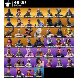 Fortnite Account > 46 Skins Black Knight + Save the world Founders + The Reaper + 5600 V-Bucks ✅ All Platforms 📧 Full Access