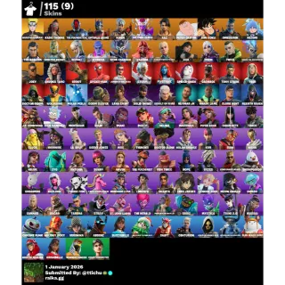 Fortnite : 115 Skins Naruto Uzumaki | Kado Thorne | The Foundation | Optimus Prime | Ronin ✅ All Platforms 📑 Full Access