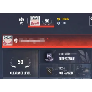 Tom Clancy's Rainbow Six Siege : Level 50 Ranked Ready + 1 Black Ice + 27 Skins + 13K Renown ( ✅Uplay Account Full Access )