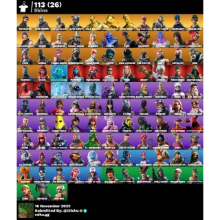 Fortnite : 113 Skins Save The World Founders | The Reaper | Blue Squire | Omega | Elite Agent ✅ All Platforms 📑 Full Access