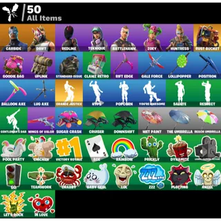 Fortnite Account - 7 Skins Carbide + Drift + Redline + Teknique + 600 V-Bucks ✅ All Platforms 📧 Full Access