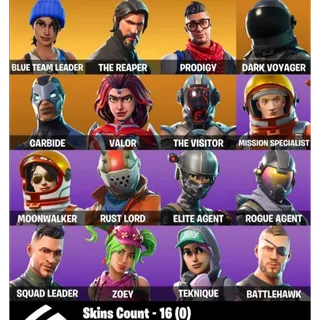 Fortnite Account - 16 Skins The Reaper + Take The L + Blue Team Leader + Elite Agent ✅ All Platforms 📧 Full Access