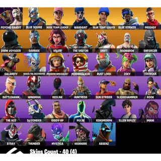 Fortnite Account - 40 Skins Save The World Founders + Blue Squire + Take The L + 900 V-Bucks ✅ All Platforms 📧 Full Access