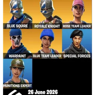Fortnite Account - 7 Skins Save The World Founders + Blue Squire + Royale Knight + 2050 V-Bucks ✅ All Platforms 📧 Full Access