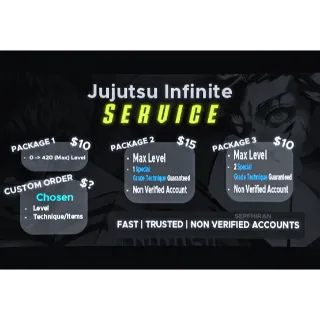 JUJUTSU INFINITE MAX LEVEL SERVICE