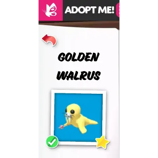 GOLDEN WALRUS NFR ADOPT ME PETS