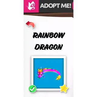 RAINBOW DRAGON NFR ADOPT ME PETS NEON