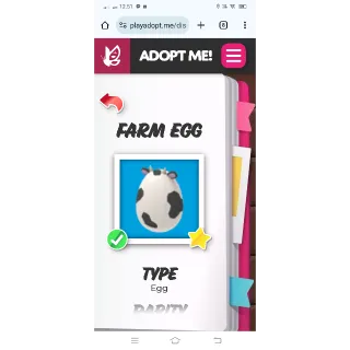 FARM EGG ADOPT ME 