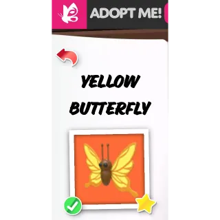 YELLOW BUTTERFLY NFR ADOPT ME