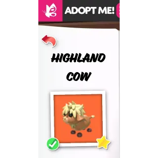 HIGHLAND COW FR ADOPT ME PETS