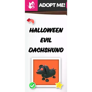 HALLOWEEN EVIL DACHSHUND FR