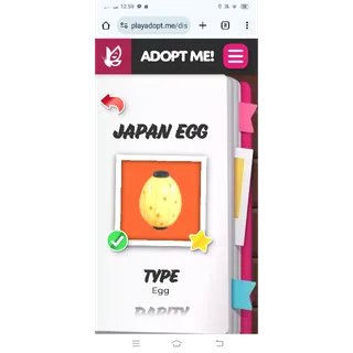 JAPAN EGG 4X ADOPT ME 