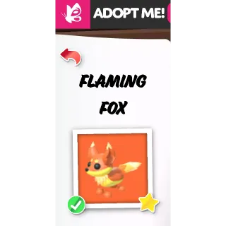 FLAMING FOX NFR ADOPT ME PETS