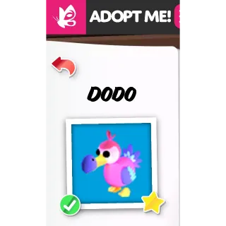 DODO NFR ADOPT ME PETS NEON