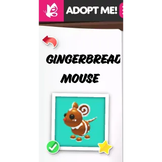 GINGERBREAD MOUSE MFR ADOPT ME PETS