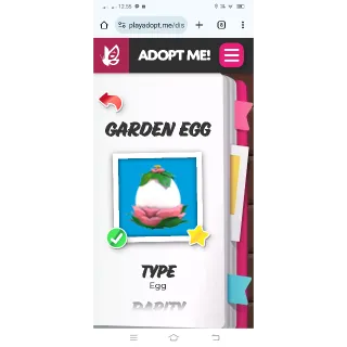 GARDEN EGG 2x ADOPT ME 